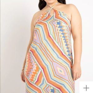Plus Printed Maxi Dress, NWT
